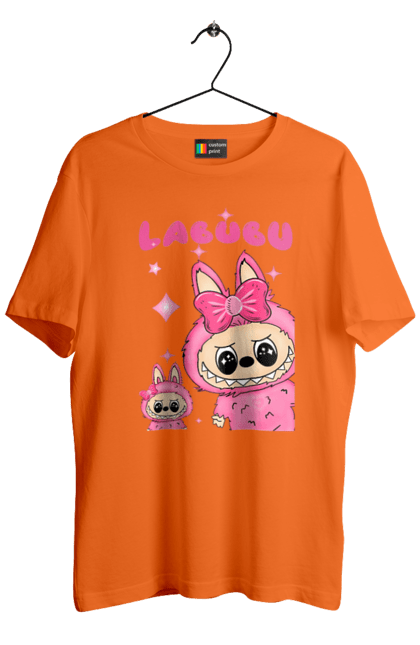 Футболка чоловіча з принтом "Лабубу". Іграшка лабубу, лабубу, лабубу кока кола, мерч лабубу, мила, рожева лабубу, смішна лабубу. 2070702