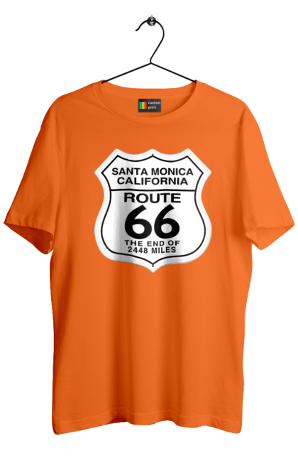 Футболка чоловіча з принтом "Route 66". Байк, байкер, байкер клуб, брат, брати, брутал, гарячий асфальт, гарячий кінь, гарячий стрижень, дорога 50, дорога 66, дорога 80, дороги америки, дороги україни, жага швидкості, клуб байкерів, мотоцикл, мотоцикліст, справжній чоловік, чувак, швидкість. 2070702