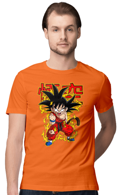 Футболка мужская с принтом Жемчуг дракона Сон Гоку. Anime, dragon ball, manga, son goku, tv series, аниме, гоку, жемчуг дракона, манга, сон гоку. 2070702