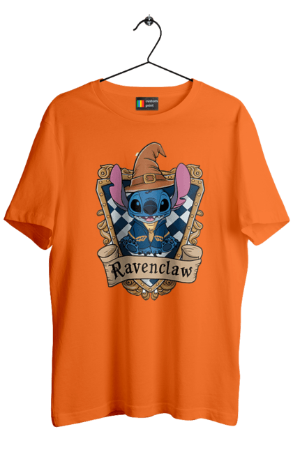 Men's t-shirt with prints Stich Ravenclaw. Faculty, franchise, harry potter, hogwarts, ravenclaw, stich. 2070702