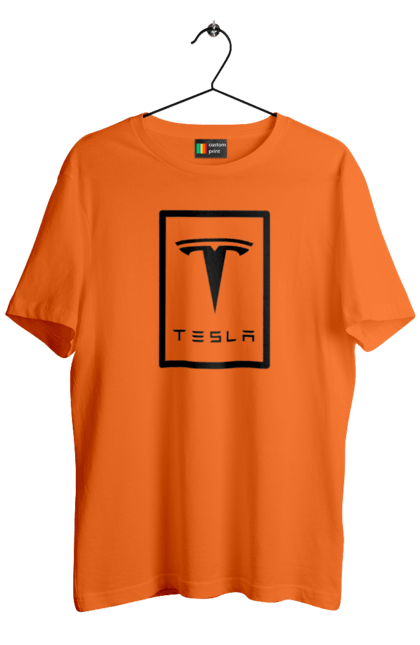 Men`s t-shirt with prints Tesla. Tesla. 2070702