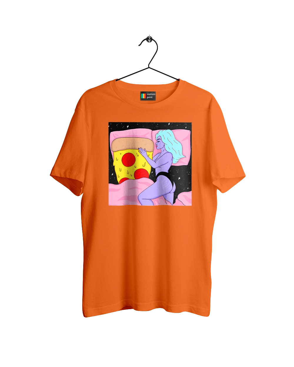 Purple Girl And Pizza