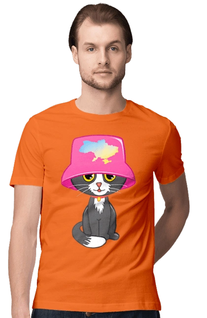 Cat with a map of Ukraine