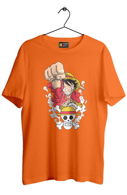 Men's t-shirt with prints One Piece Luffy. Anime, luffy, manga, monkey de luffy, one piece, pirates. 2070702