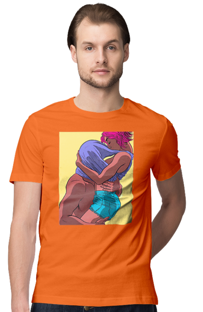 Футболка чоловіча з принтом "Чоловік Під Майкою У Дівчата". Пристрасть, сиськи. 2070702