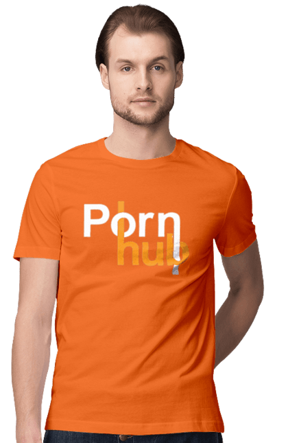 Футболка чоловіча з принтом "Porn hub". Гумор, зсу хаб, порно хаб, порнохаб, приколы. 2070702