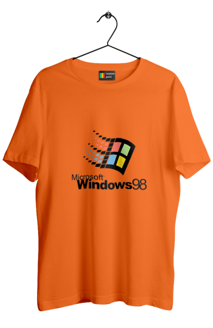 Футболка чоловіча з принтом "Windows98". Angular, c, css, html, it, javascript, jquery, php, python, react, svelt, vue, айтишник, айті, гумор, код, кодувати, прогер, програміст, програмісти, ти ж, ти ж програміст, тиж програміст. 2070702