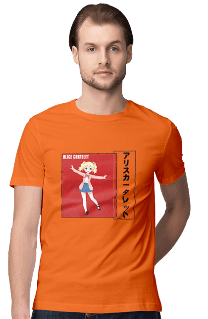 Men's t-shirt with prints Kiniro Mosaic Alice Cartelet. Alice, alice cartelet, anime, gold mosaic, kiniro mosaic, kinmoza, manga. 2070702