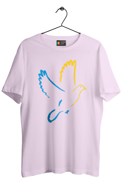 Футболка чоловіча з принтом "Голуб миру". Голуб миру, мир, перемога україни, україна. 2070702