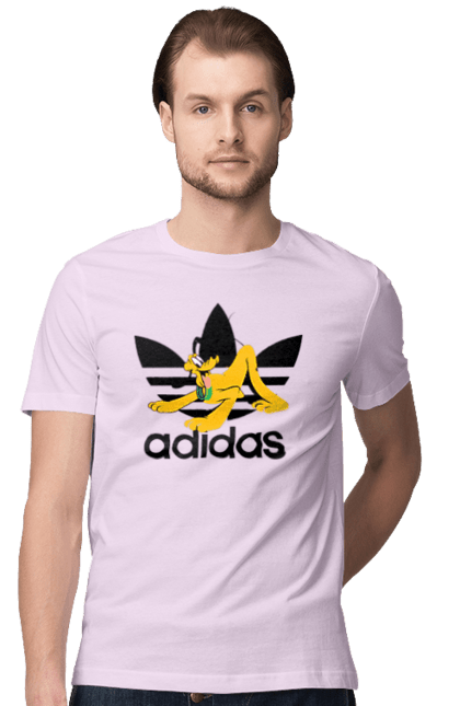 Men's t-shirt with prints Adidas Pluto. Adidas, animated series, dog, pluto, tv series. 2070702