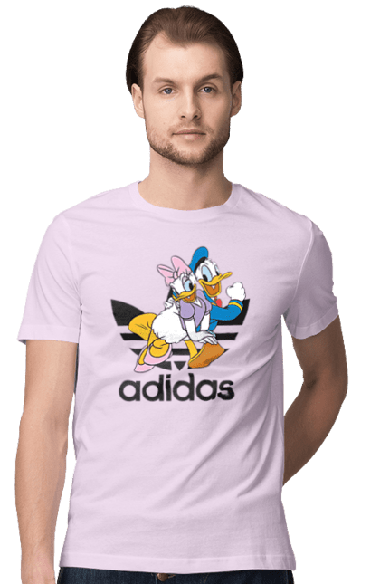 Men's t-shirt with prints Adidas Donald Duck. Adidas, animated series, cartoon, daisy duck, donald duck. 2070702