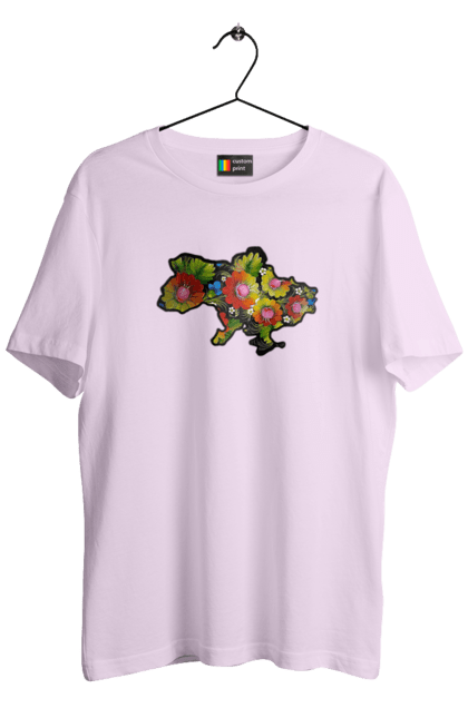 Футболка чоловіча з принтом "Справжня Україна". Барви, квіти, кольрі, краса, лепестки, листя, настрій, справжня україна. 2070702