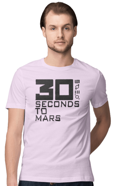 Футболка мужская с принтом Thirty Seconds to Mars. 30 seconds, 30 секунд, thirty seconds, альтернативный рок, группа, музыка, рок, хард-рок. 2070702