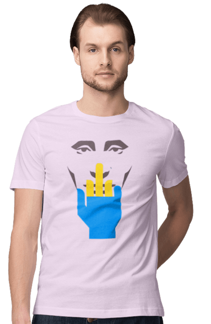 Футболка чоловіча з принтом "Путін Хуйло". Все, голова путіна, доброго вечора, йди нахуй, мертвий москаль, москалі, орки, путін хуйло, російський військовий, середній палець. 2070702