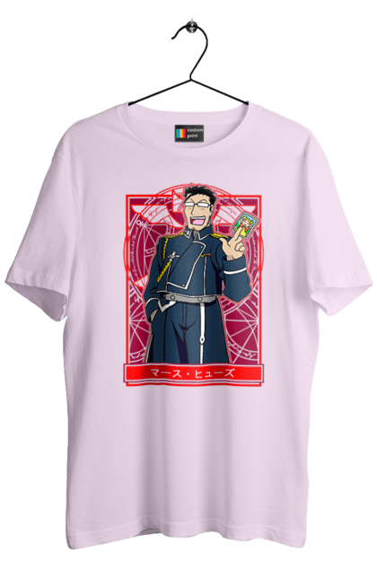 Men's t-shirt with prints Fullmetal Alchemis Maes Hughes. Adventures, anime, comedy, fullmetal alchemist, maes hughes, manga, steampunk. 2070702