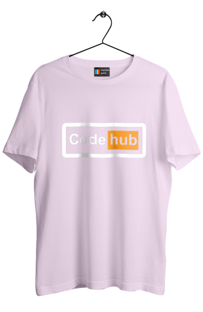 Футболка чоловіча з принтом "Код хаб". Айті, айтішник, для айтішника, для програміста, код хаб, подарунок айтішнику, подарунок програмісту, програміст, розробник. 2070702