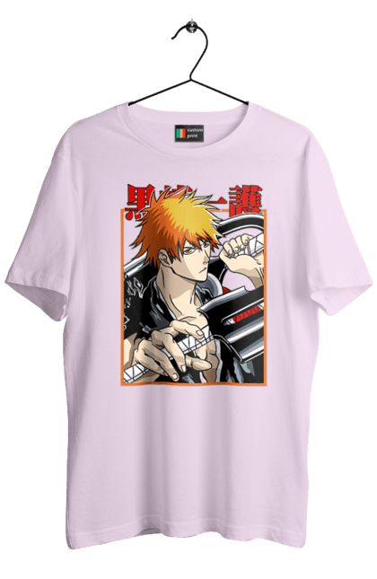 Футболка мужская с принтом Блич Ичиго Куросаки. Anime, bleach, ichigo kurosaki, manga, аниме, блич, ичиго, ичиго куросаки, манга. 2070702