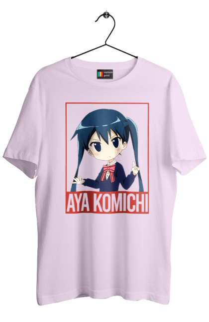 Футболка чоловіча з принтом "Золота мозаїка Ая Коміті". Anime, aya komichi, kiniro mosaic, kinmoza, manga, аніме, ая коміті, золота мозаїка, коміті, манга. 2070702