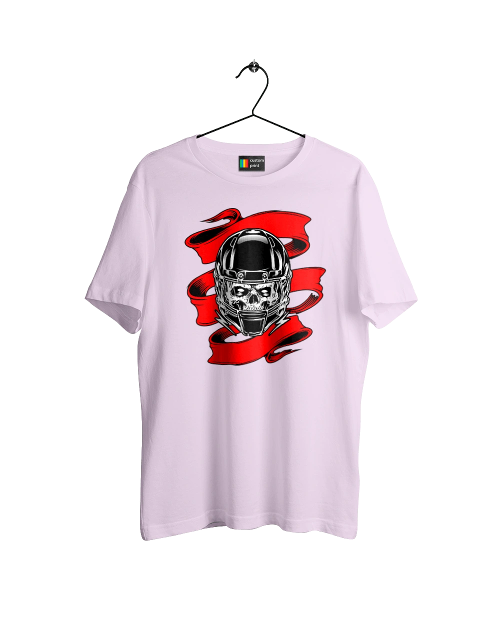 Skull in a motorcycle helmet