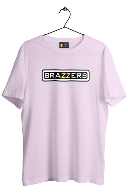 Футболка чоловіча з принтом "Brazzers". Бразерс, браззерс, порно хаб, порнохаб. 2070702