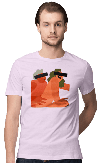 Футболка чоловіча з принтом "Кохання та прихована камера". Prikol, smex, гумор, дружба, жуйка, любов, мир, нас не впізнають, прихована камера, секс. 2070702