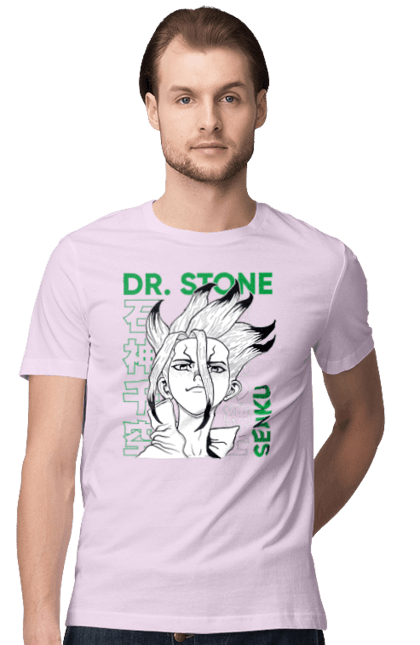 Men's t-shirt with prints Dr. Stone Senku. Anime, dr. stone, ishigami, manga, senku, senku ishigami. 2070702