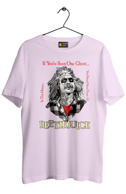 Men's t-shirt with prints Beetlejuice. Beetlejuice, comedy, ghost, horror, movie, tim burton, warner bros. 2070702