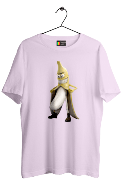 Men`s t-shirt with prints Banana. Banana, exhibitionist, joke, laughter, sex. 2070702