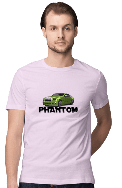 Футболка чоловіча з принтом "Ролс ройс". Авто, автомобіль, люкс клас, ролс ройс, седан, фантом. 2070702