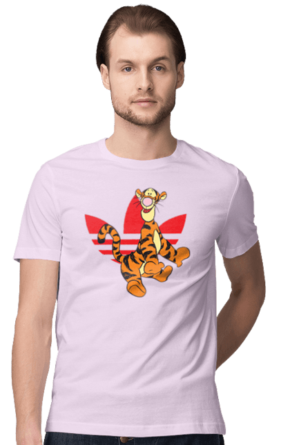 Men's t-shirt with prints Adidas Tigger. Adidas, animated series, tiger, tigger, winnie the pooh, winnie the pooh. 2070702