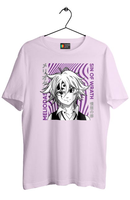 Men's t-shirt with prints Seven Deadly Sins Meliodas. Anime, dragon sin, manga, meliodas, seven deadly sins. 2070702