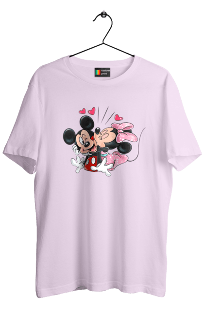 Футболка мужская с принтом Микки Маус и Минни Маус. Mickey mouse, minnie mouse, дисней, микки, микки маус, минни маус, мультфильм. 2070702