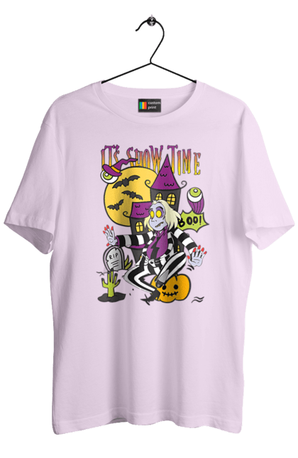 Men's t-shirt with prints Beetlejuice. Beetlejuice, comedy, ghost, horror, movie, tim burton, warner bros. 2070702