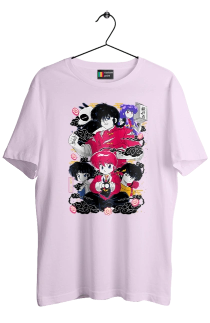 Men`s t-shirt with prints Ranma 1/2. Action movie, anime, comedy, manga, mystic, ranma, romance, shampoo. 2070702