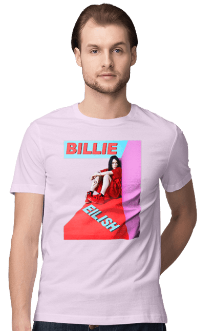 Футболка чоловіча з принтом "Біллі Айліш". Біллі айліш, логотип біллі айліш, принт біллі айліш, співачка біллі айліш. 2070702