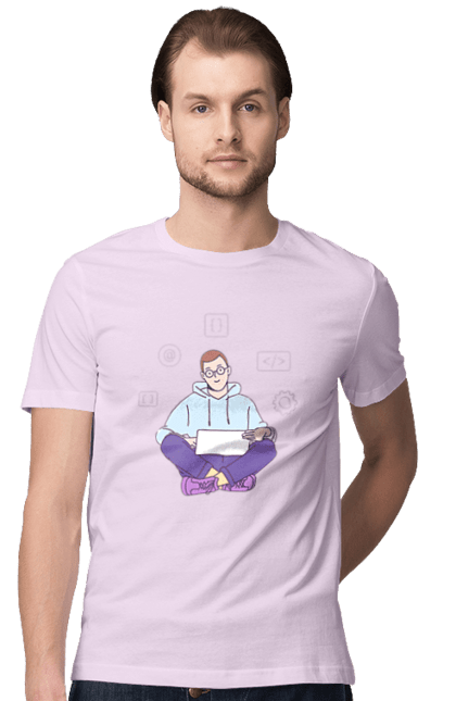 Футболка чоловіча з принтом "Я програміст". Angular, c, css, html, it, javascript, jquery, php, python, react, svelt, vue, айтишник, айті, гумор, код, кодувати, прогер, програміст, програмісти, ти ж, ти ж програміст, тиж програміст. 2070702