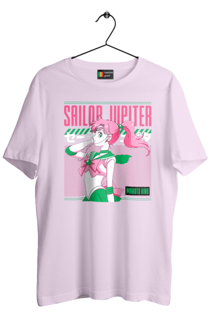 Men's t-shirt with prints Sailor Moon Sailor Jupiter. Anime, drama, magical girl, makoto kino, sailor jupiter, sailor moon, tv series. 2070702