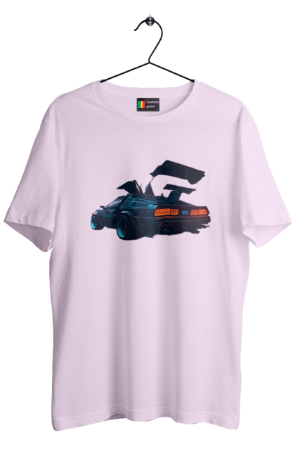 Футболка чоловіча з принтом "DeLorean назад у майбутнє". Автомобіль, делореан, з фільму. 2070702