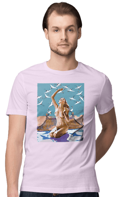 Футболка чоловіча з принтом "Краса тіла". Вигини жіночого тіла, грація тіла, груди, жіноче тіло, жіночі груди, краса тіла. 2070702