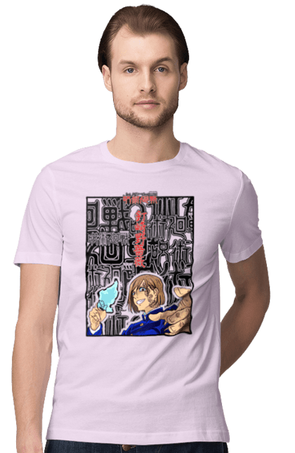 Men's t-shirt with prints Jujutsu Kaisen Nobara. Anime, dark fantasy, jujutsu kaisen, magic battle, manga, mystic, nobara, nobara kugisaki. 2070702