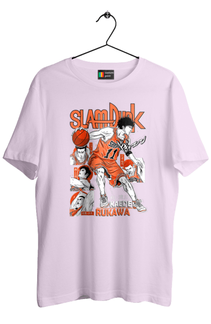 Men's t-shirt with prints Slam Dunk Kaede Rukawa. Anime, basketball, comedy, kaede rukawa, manga, school, shonen, slam dunk, sports anime. 2070702