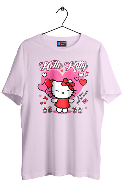 Men's t-shirt with prints Hello Kitty. Brand, cat, character, hello kitty, kitten. 2070702