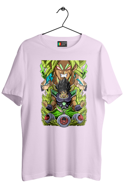 Men's t-shirt with prints Dragon Ball Broly. Anime, broly, dragon ball, manga, tv series. 2070702