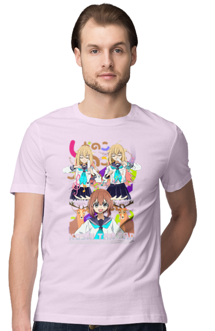 Men's t-shirt with prints My Deer Friend Nokotan. Anime, comedy, deer, manga, nokotan, shikanoko. 2070702