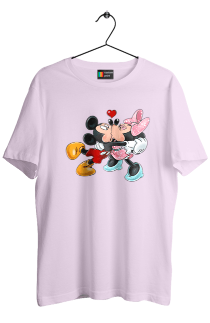 Футболка мужская с принтом Микки Маус и Минни Маус. Mickey mouse, minnie mouse, дисней, микки, микки маус, минни маус, мультфильм. 2070702