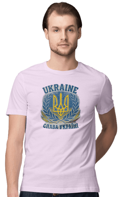 Футболка чоловіча з принтом "Слава Україні". Герб україни, героям слава, жовто блакитний, патріотичні, прапор україни, слава україні, тризуб, україна, українська символіка, українські. 2070702