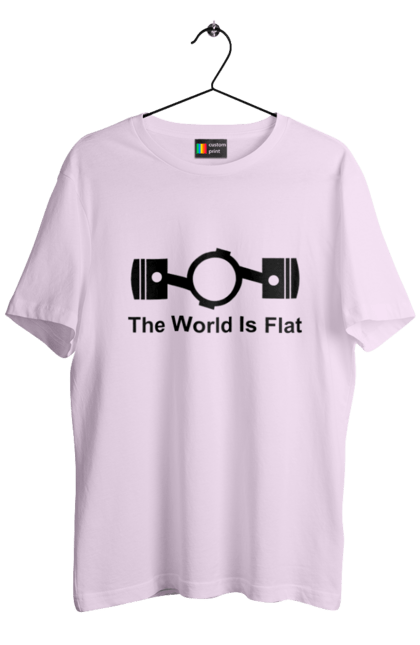 Men`s t-shirt with prints World Flat. Auto, detail. 2070702