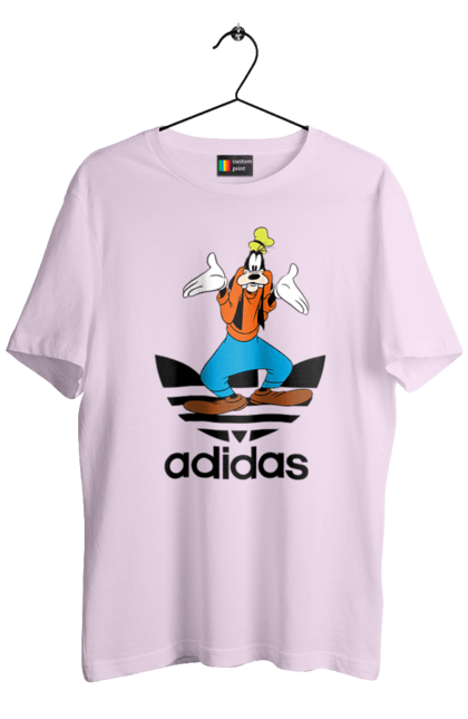 Men's t-shirt with prints Adidas Goofy. Adidas, adidas, animated series, cartoon, dog, goofy. 2070702