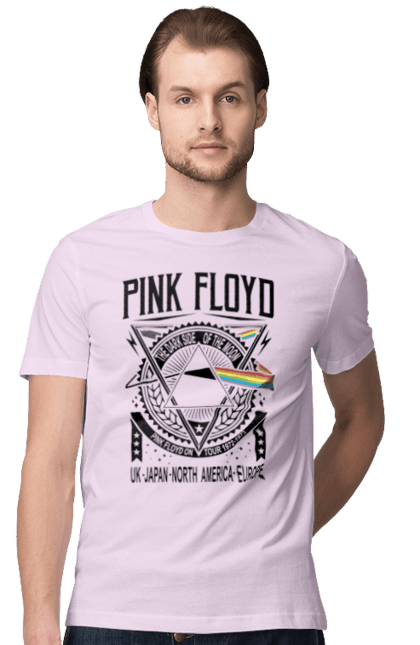 Футболка мужская с принтом Pink Floyd. Pink floyd, альбом, музыка, пинк флойд, рок, рок-группа. 2070702