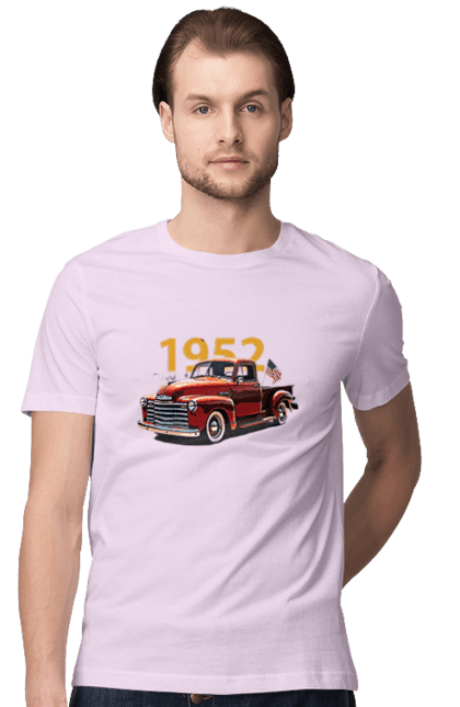 Футболка чоловіча з принтом "Chevrolet 3100". Chevrolet, chevrolet 3100, авто, авто, вантажівка, пікап, шевроле. 2070702